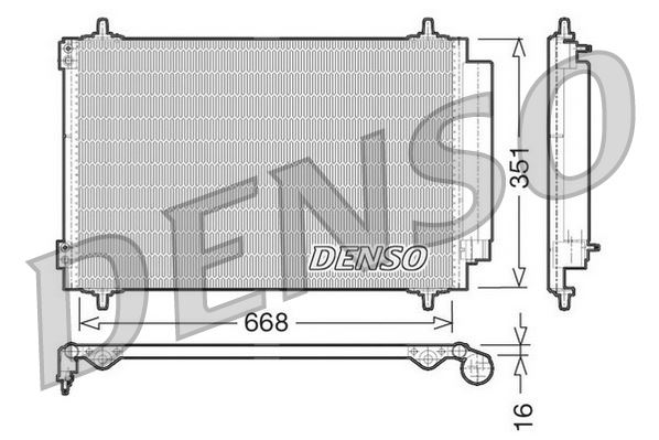 DENSO DCN21017 Condenser. Air Conditioning Fiat Ulysse 02-11