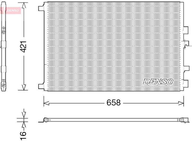 DENSO DCN23033 Condenser. Air Conditioning Renault Grand Sc Nic Ii 04-09