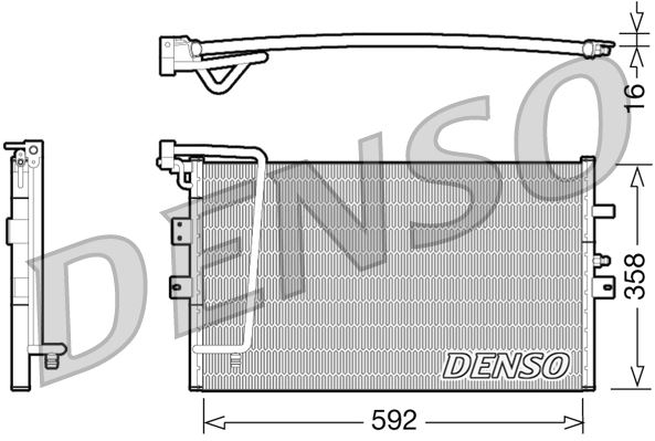 DENSO DCN25002 Condenser. Air Conditioning Saab 9-5 97-09