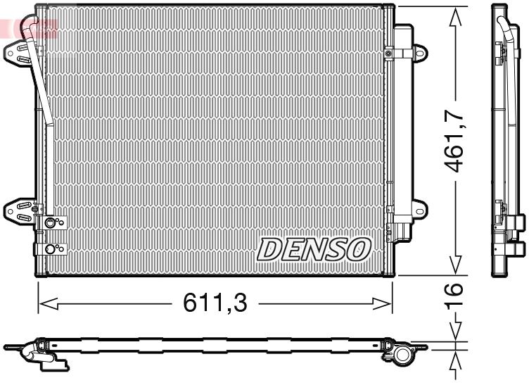 DENSO DCN32012 Condenser. Air Conditioning Vw Cc 358 11-16