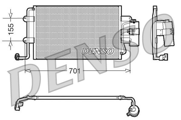 DENSO DCN32025 Condenser. Air Conditioning Vw New Beetle 9c. 1c. 1y 98-10