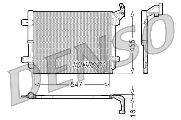 DENSO DCN32062 Condenser. Air Conditioning Vw Tiguan 5n 07-18