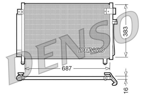 DENSO DCN36002 Condenser. Air Conditioning Subaru Forester 02-08