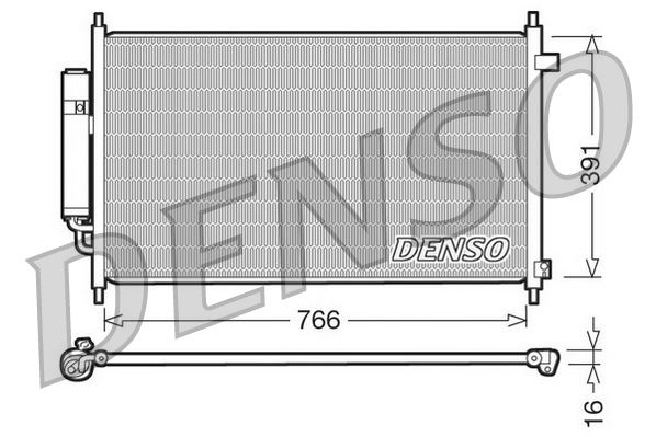 DENSO DCN40004 Condenser. Air Conditioning Honda Fr-V 04-