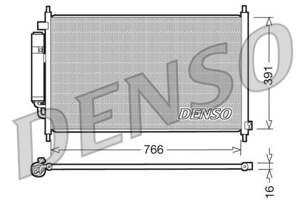 DENSO DCN40005 Condenser. Air Conditioning Honda Fr-V 04-