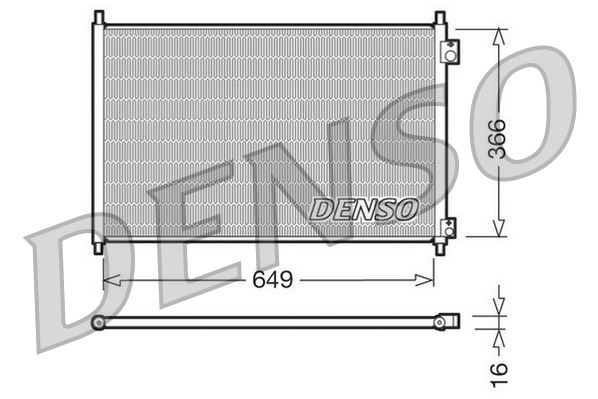 DENSO DCN40006 Condenser. Air Conditioning Honda Accord Vi 97-05