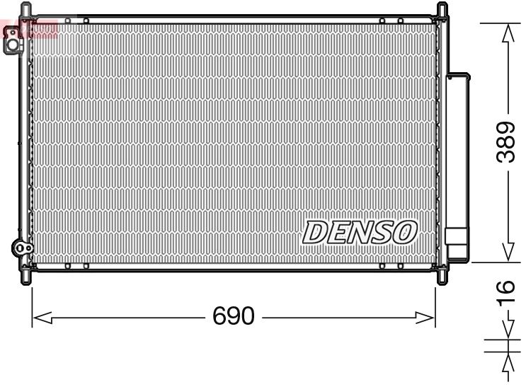 DENSO DCN40016 Klima Radyatörü Kondenser Honda Accord 2.0l 2.4l K20a6 K24a3 Cl7 Cl9 Kasa 03-08