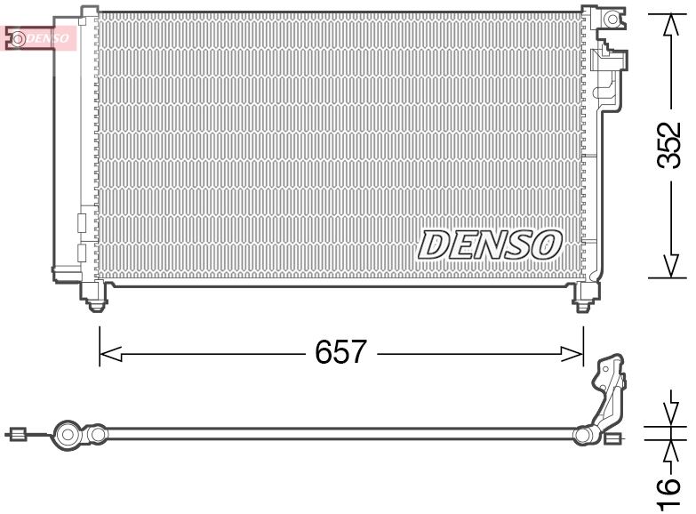 DENSO DCN43001 Condenser. Air Conditioning Kia Rio Ii 05-