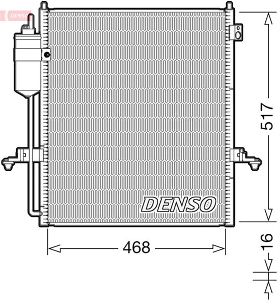 DENSO DCN45004 Condenser. Air Conditioning Mitsubishi L 200 / Triton 05-15