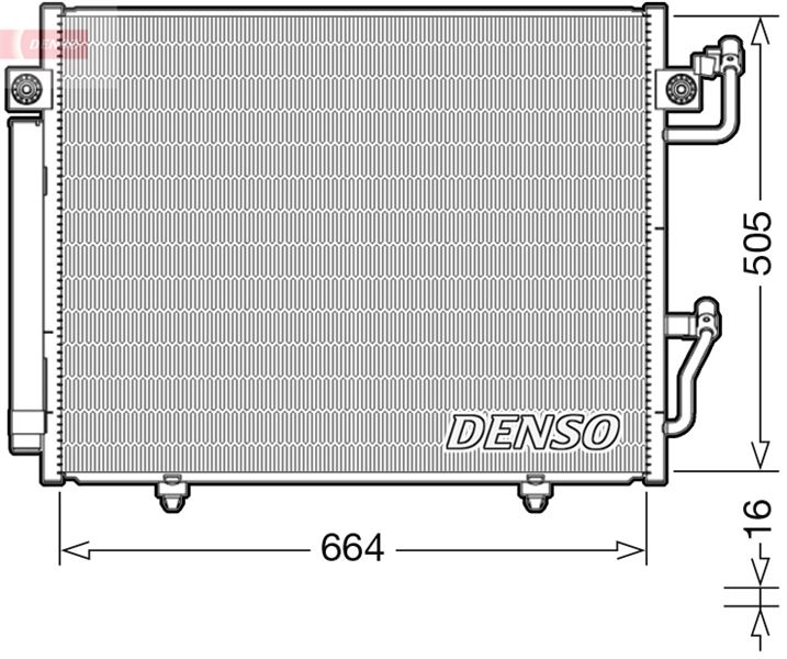 DENSO DCN45005 Condenser. Air Conditioning Mitsubishi Pajero Classic 02-