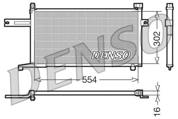 DENSO DCN46005 Condenser. Air Conditioning Nissan Micra Ii K11 92-03