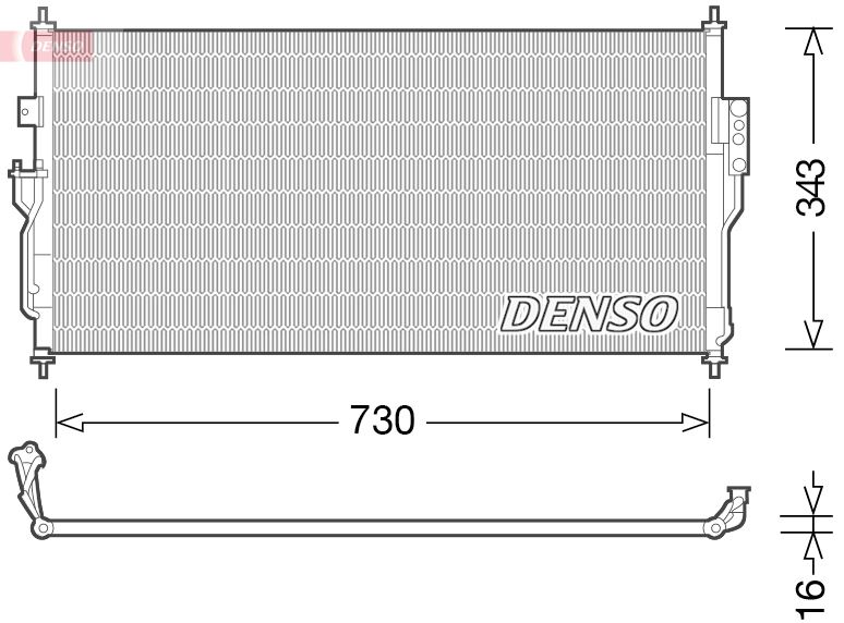 DENSO DCN46006 Condenser. Air Conditioning Nissan Almera Classic 06-
