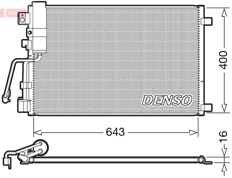 DENSO DCN46008 Klima Radyatörü Kondenser Nissan Qashqai 1.5l K9k J10 06-13
