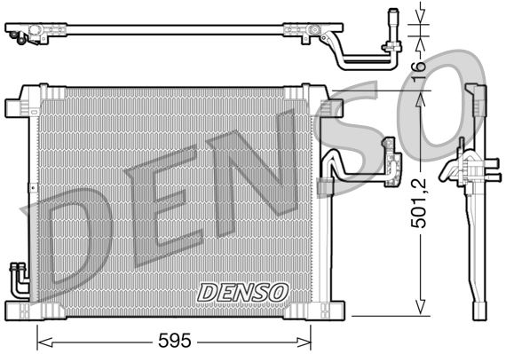 DENSO DCN46012 Condenser. Air Conditioning Infiniti Fx 08-