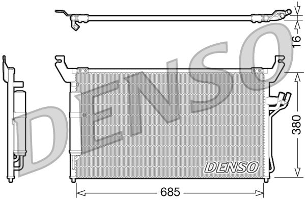 DENSO DCN46013 Condenser. Air Conditioning Infiniti Fx 02-08