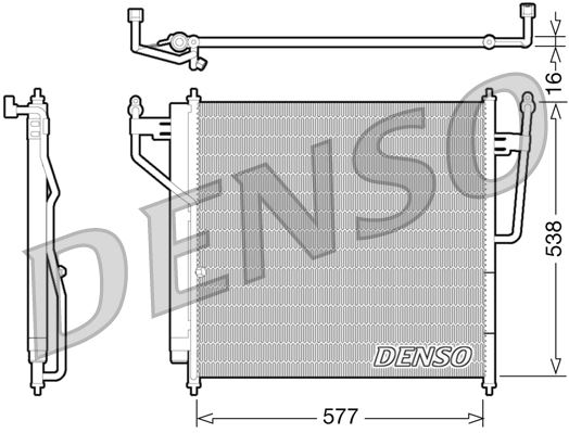 DENSO DCN46017 Condenser. Air Conditioning Nissan Titan 03-