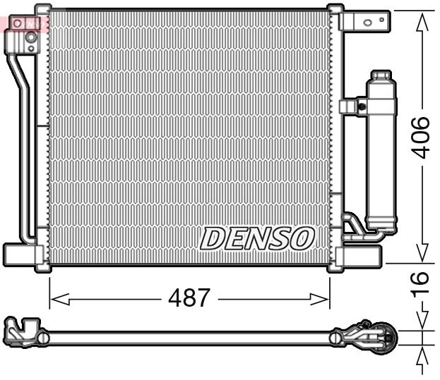 DENSO DCN46021 Condenser. Air Conditioning Nissan Juke 10-