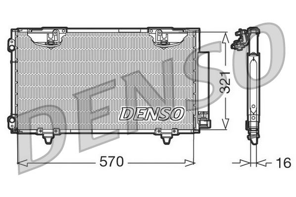 DENSO DCN50010 Condenser. Air Conditioning Toyota Avensis 97-03