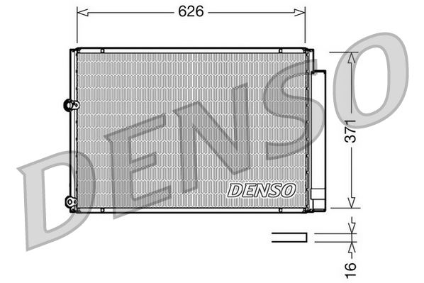 DENSO DCN50018 Condenser. Air Conditioning Toyota Prius W1 00-04