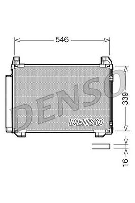 DENSO DCN50025 Condenser. Air Conditioning Toyota Vios / Yaris 07-13