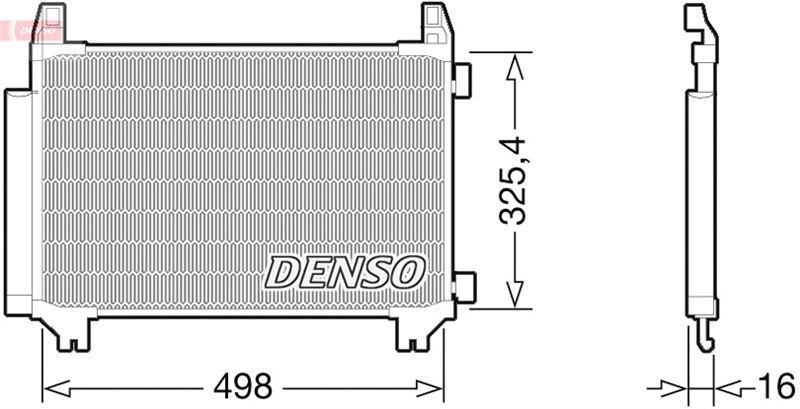 DENSO DCN50028 Condenser. Air Conditioning Toyota Yaris 10-