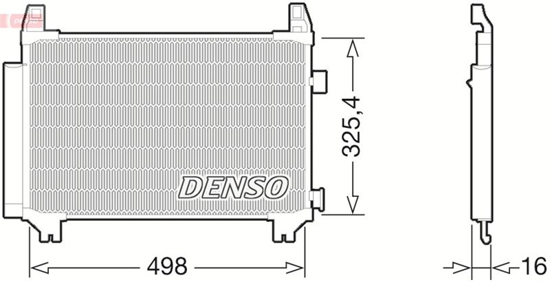 DENSO DCN50029 Condenser. Air Conditioning Toyota Yaris 10-