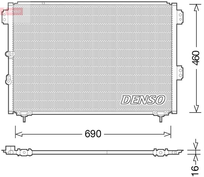 DENSO DCN50033 Condenser. Air Conditioning Toyota Hiace Iv 87-12