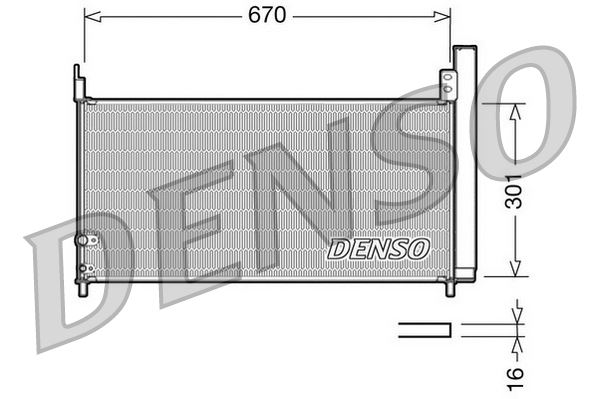 DENSO DCN50037 Condenser. Air Conditioning Lexus Ct 10-