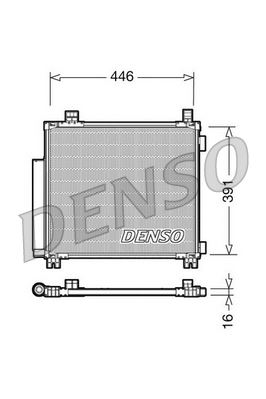 DENSO DCN50045 Condenser. Air Conditioning Toyota Iq 09-15