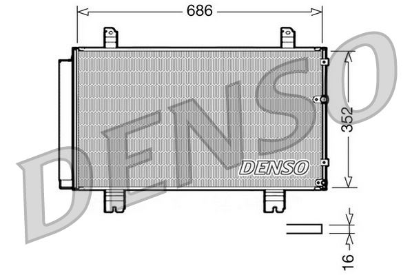 DENSO DCN51002 Condenser. Air Conditioning Lexus Is C 09-15
