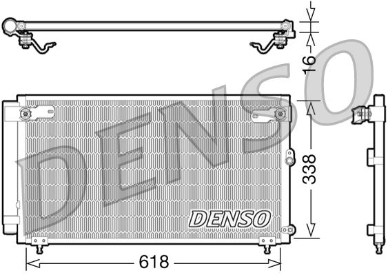 DENSO DCN51006 Condenser. Air Conditioning Lexus Is I 99-05