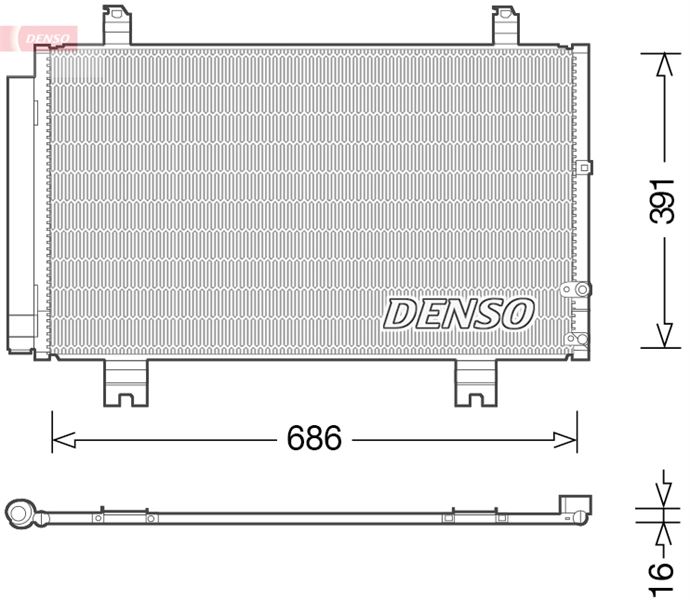 DENSO DCN51013 Condenser. Air Conditioning Lexus Gs 12-