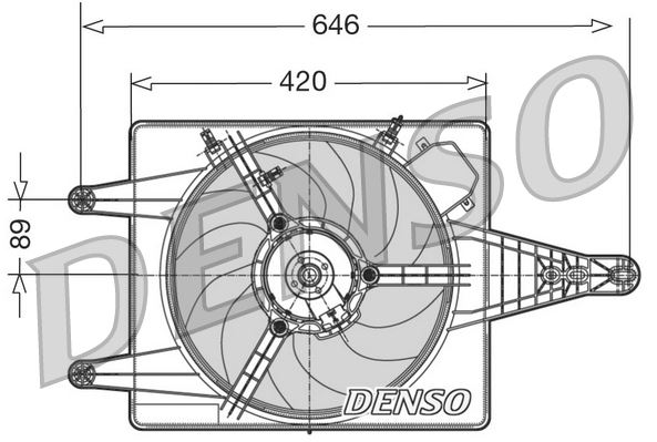 DENSO DER01010 Fan. Radiator Alfa Romeo 156 97-06