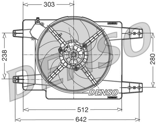 DENSO DER01011 Fan. Radiator Alfa Romeo 156 97-06