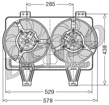 DENSO DER01016 Fan. Radiator Alfa Romeo 164 87-98