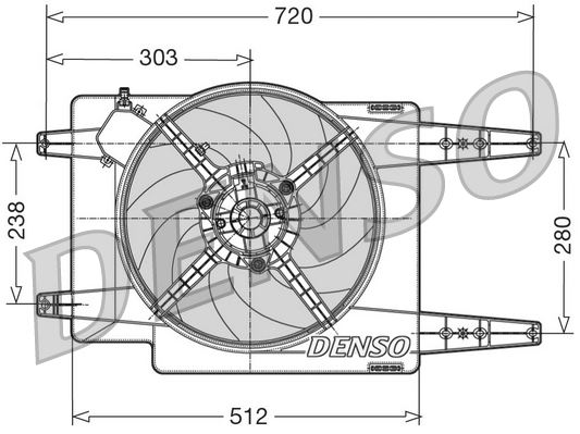 DENSO DER01017 Fan. Radiator Alfa Romeo 164 87-98