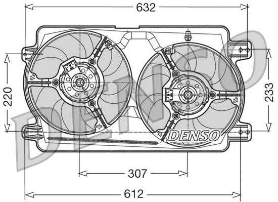 DENSO DER01018 Fan . Radiator Alfa Romeo 166 98-07