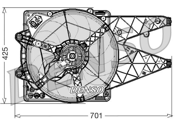 25-1820 Fan Motoru (Su+Klima) Radyatoru Davlumbazli Tek Fan Fiat Doblo (152,263) 1.6 Mjt 2010-