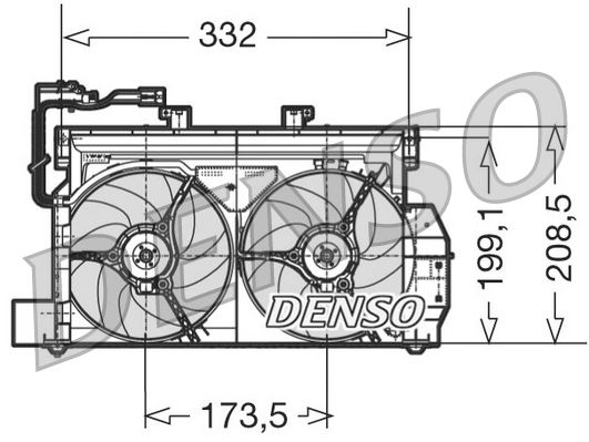 DENSO DER07001 Fan. Radiator Alfa Romeo 33 83-93