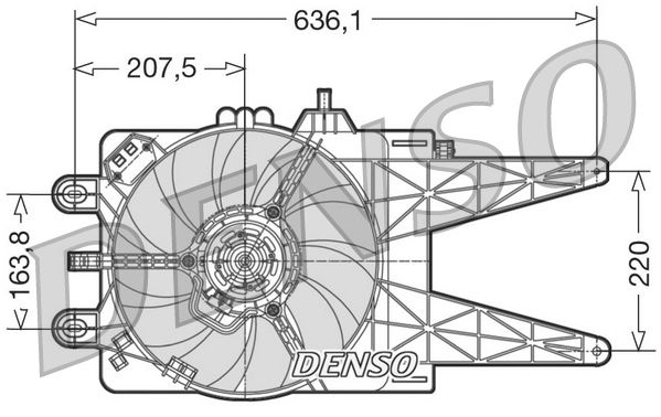 25-1833 Fan Motoru (Su+Klima) Davlumbazli Tekli Fanli (Kablolu) Fiat Punto 1.2 Ac+ 1999-2012