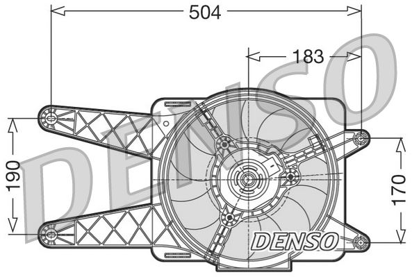 DENSO DER09016 Fan. Radiator Fiat Seicento 98-10