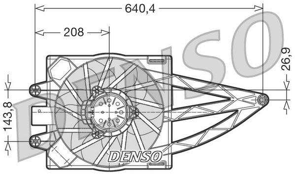 DENSO DER09018 Fan. Radiator Fiat Panda 03-