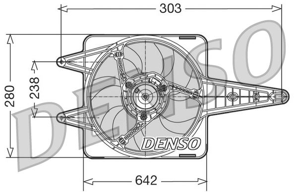 DENSO DER09029 Fan. Radiator Fiat Uno 146 83-00