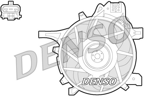 DENSO DER20012 Fan. Radiator Opel Corsa C 00-09