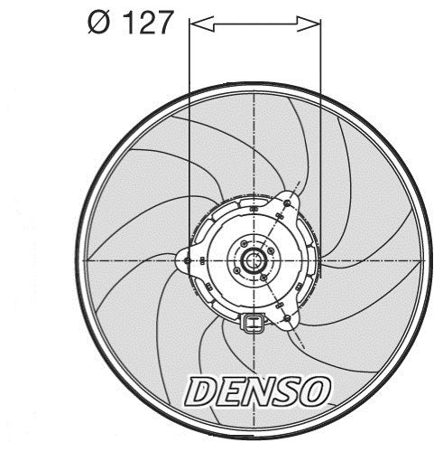 DENSO DER21003 Fan. Radiator Bmw 3 E30 82-94