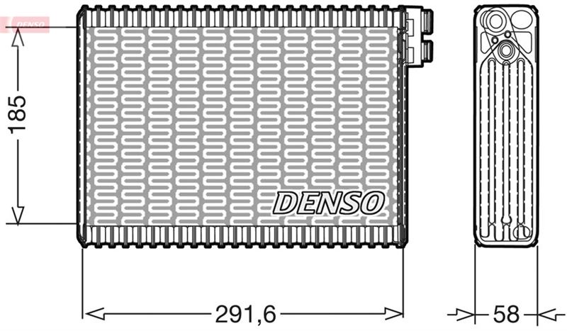 DENSO DEV09013 Evaporator. Air Conditioning Lancia Thesis 02-09
