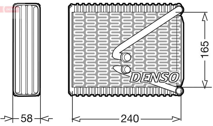 DENSO DEV09017 Evaporator Buharlaştirici Fiat Doblo 01> Punto 99> Lancia Ypsilon 06> 1.2 1.3 Mtj 1.4 1.6 1.9d