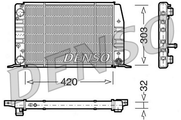 DENSO DRM02012 Radiator. Engine Cooling Audi 80 81. 85. B2 78-86