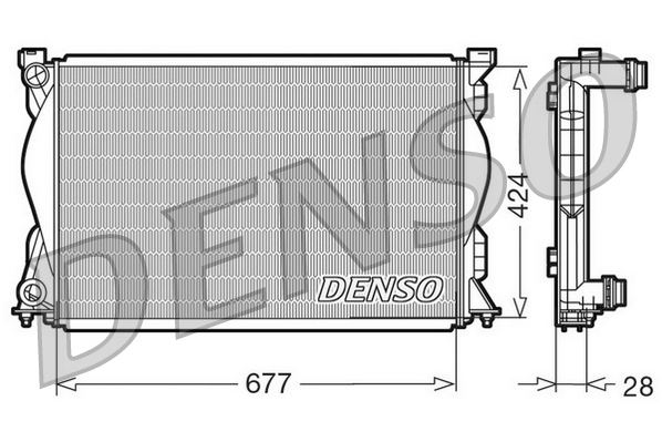 DENSO DRM02036 Radiator. Engine Cooling Audi A6 4f. C6 04-11