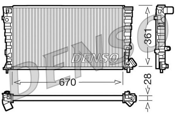 ORİS MPE354 Mekanik Su Radyatörü Peugeot Partner-306 97-99 Citroen Berlingo Xsara Manuel(670x377x23) Aluminyum